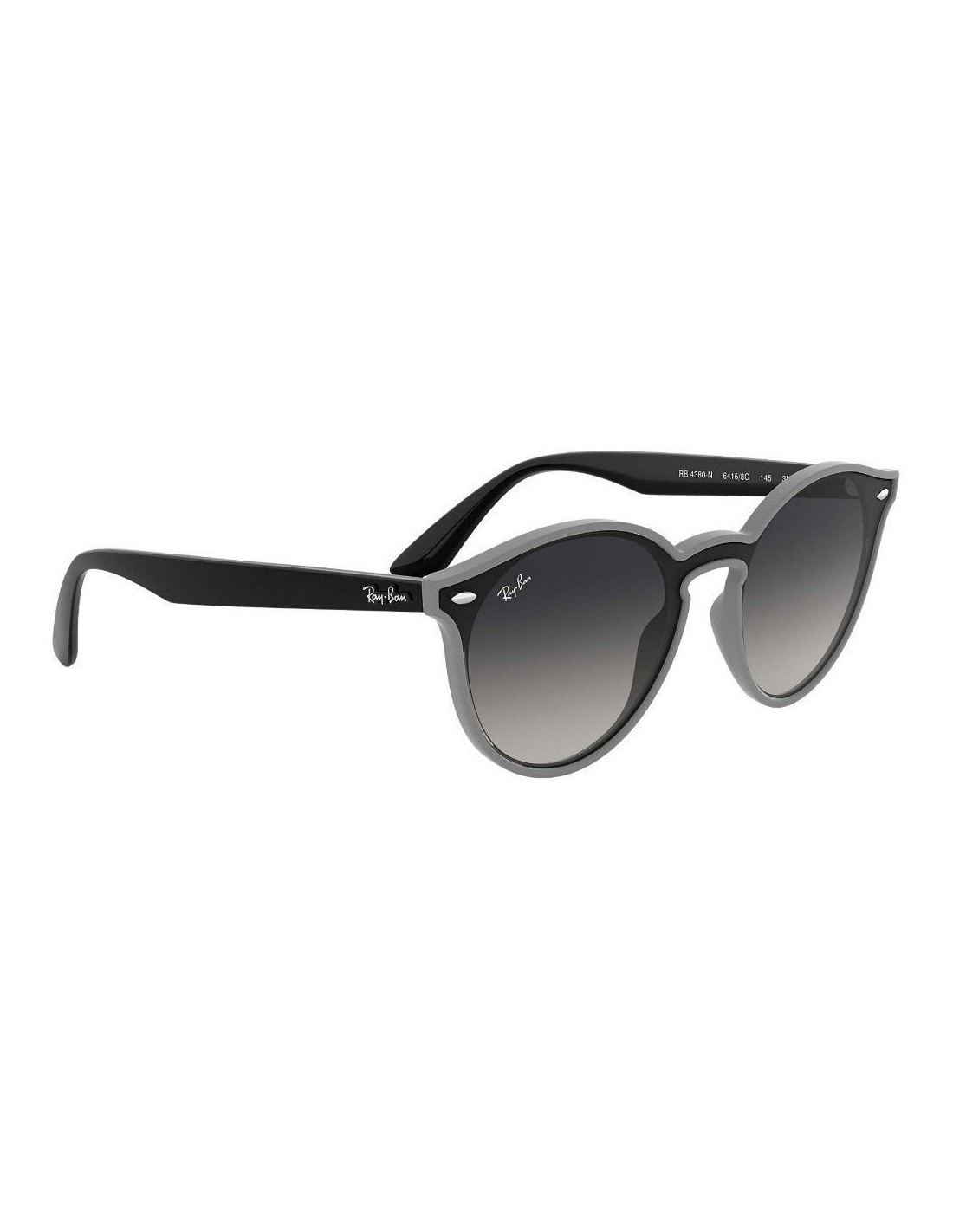 Lentes de sol Ray Ban Rb4380n 64158g Round Blaze Gris Degradado Negro Icon 
