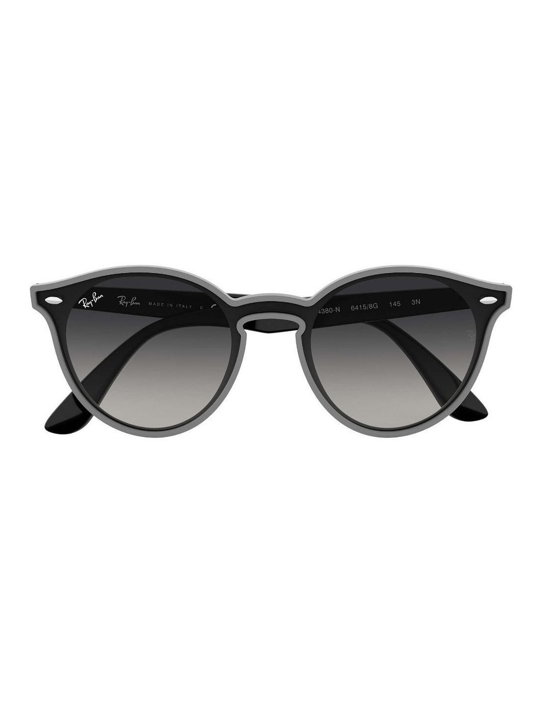 Lentes de sol Ray Ban Rb4380n 64158g Round Blaze Gris Degradado Negro Icon 