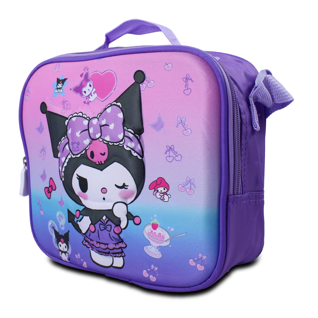 Kit Mochila Lonchera Y Lapicera De Kuromi Para Niños