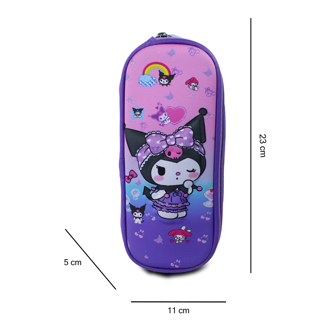 Kit Mochila Lonchera Y Lapicera De Kuromi Para Niños