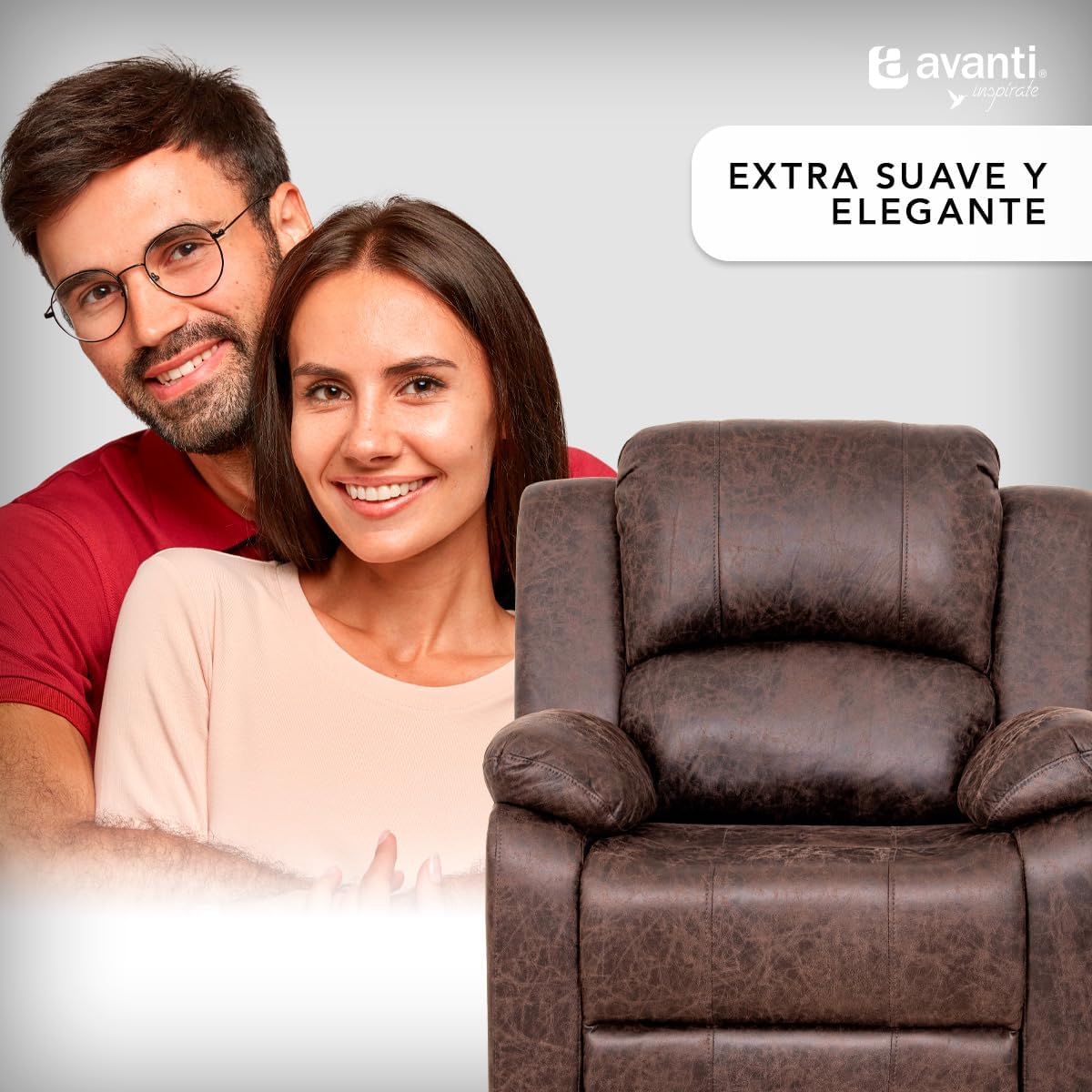 Sillon Reclinable para Adultos Individual - Sistema Manual - Reposet de Tela - West .