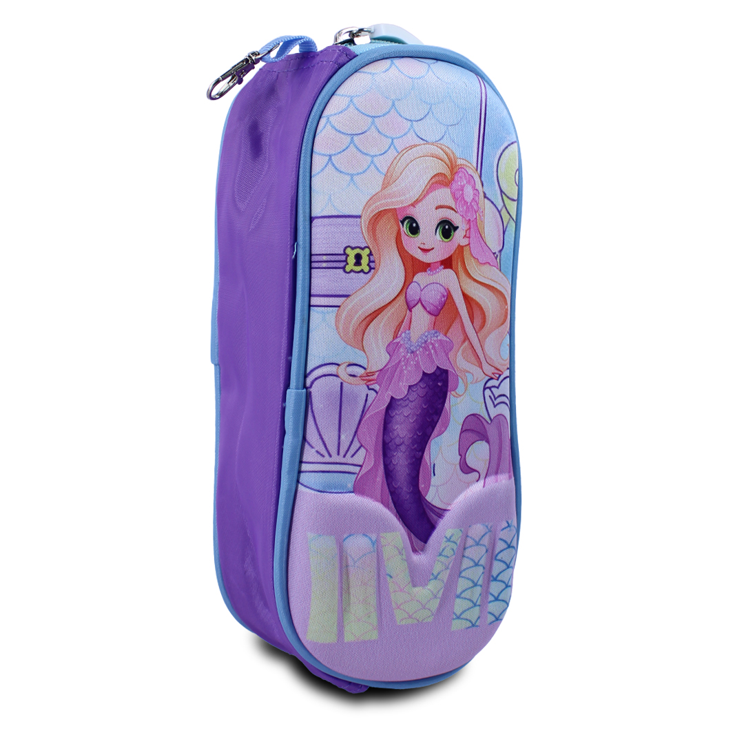 Kit Mochila Lonchera Y Lapicera Diseño Sirenita Para Niños .