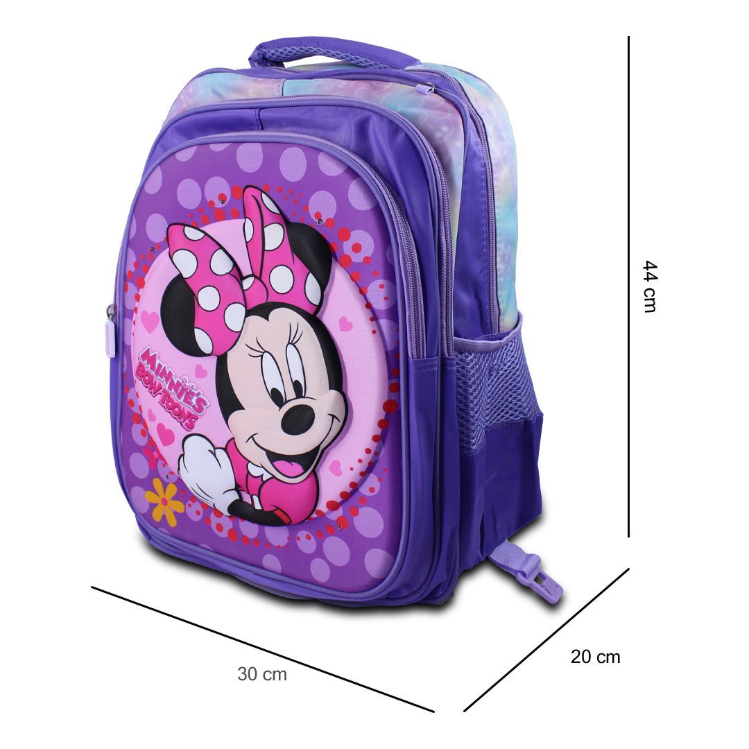 Kit Mochila Lonchera Y Lapicera De Minie Mouse Para Niños.