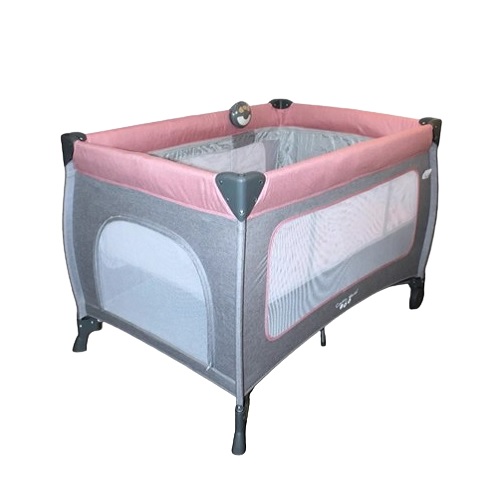 Cuna de Viaje CONFETYWORLD Gris Rosa.