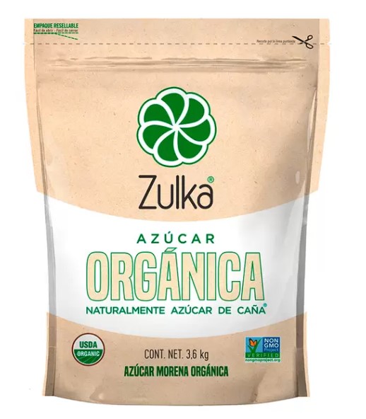 Azúcar Morena Orgánica Zulka Bolsa De 3.6 Kg
