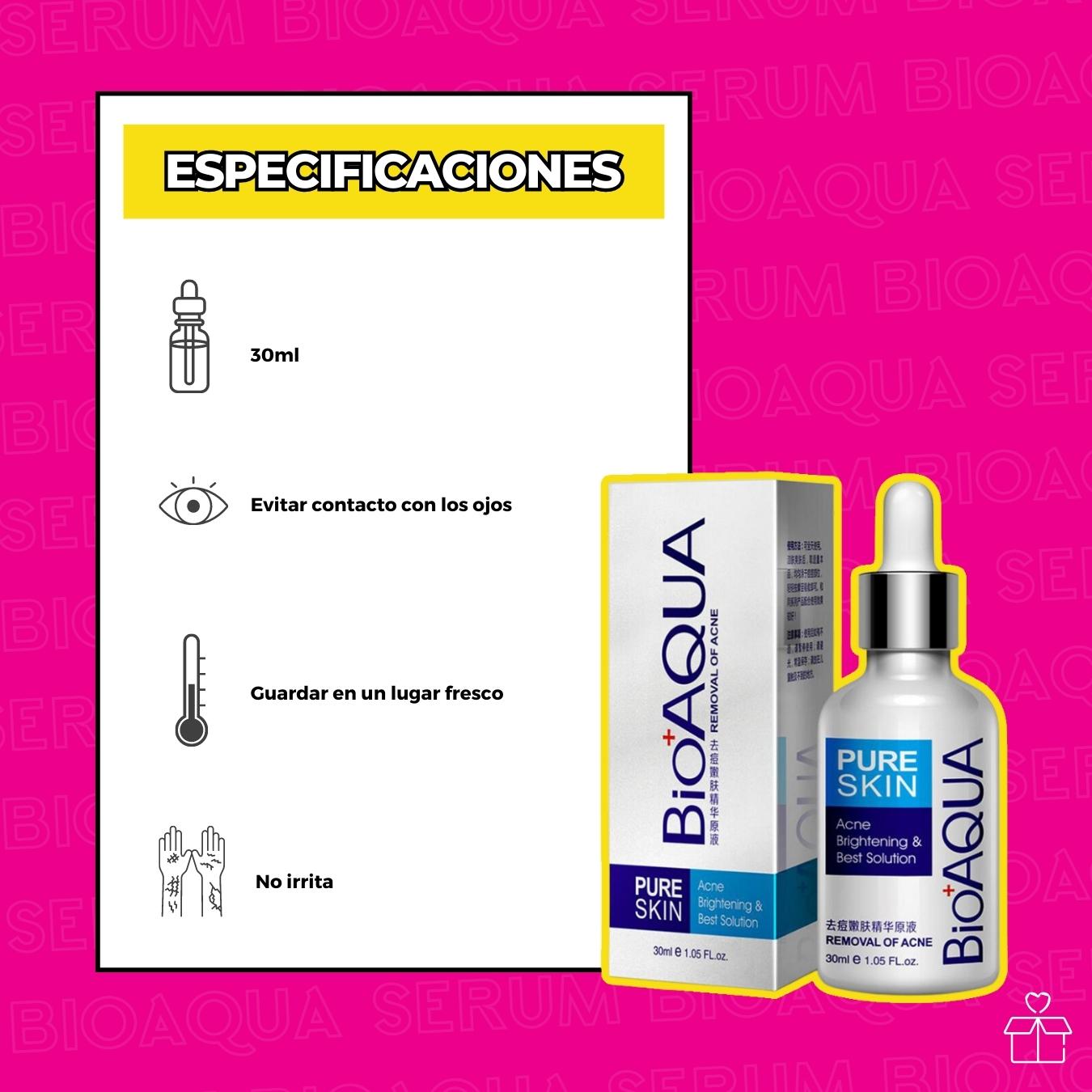 Dúo Serum y Crema Para Acné Bioaqua.