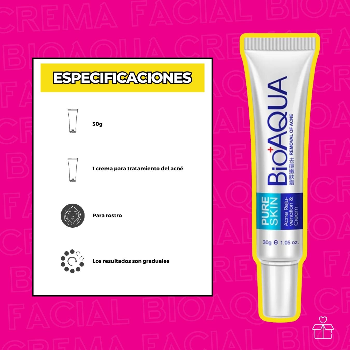 Dúo Serum y Crema Para Acné Bioaqua.