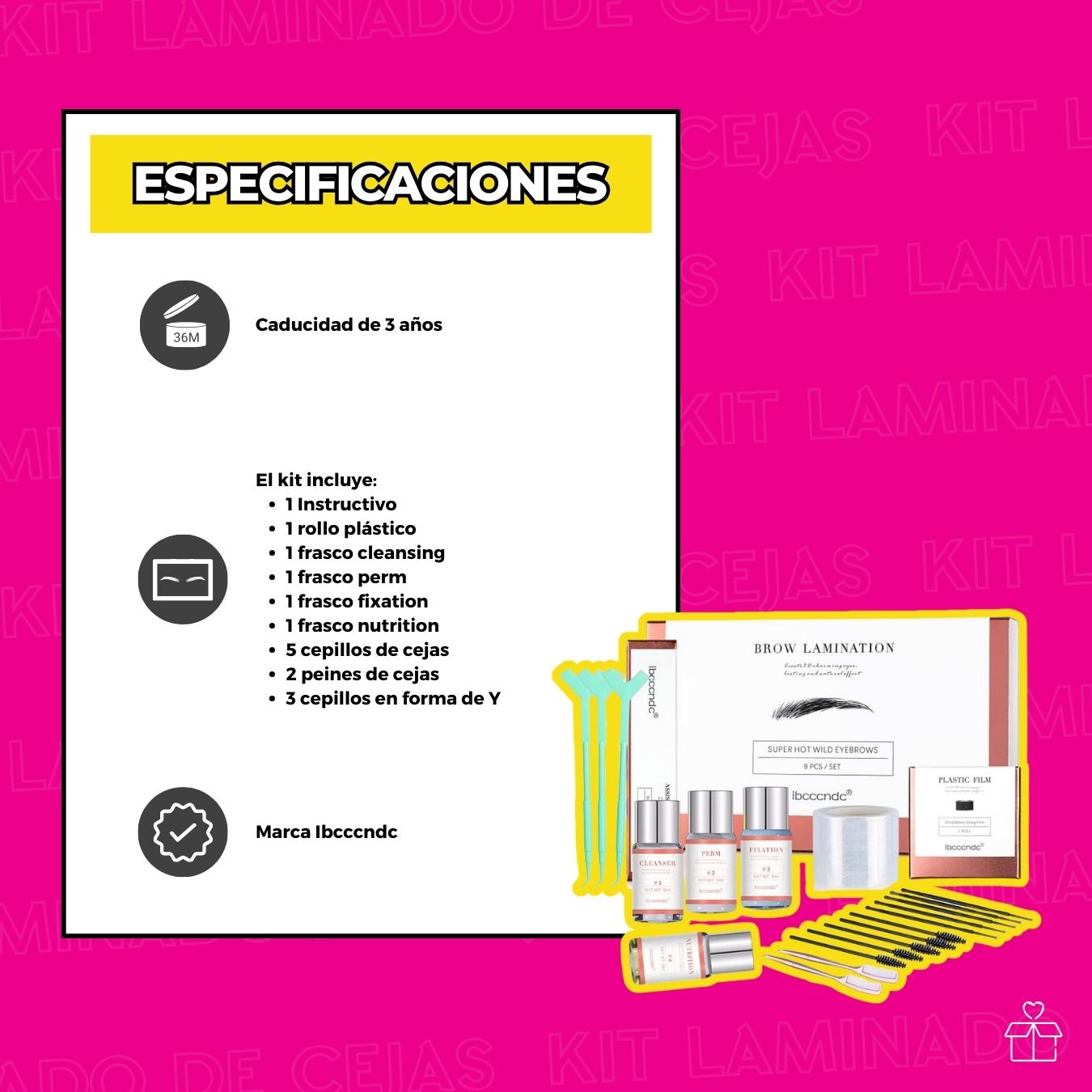 Kit Planchado De Cejas Laminado Profesional.