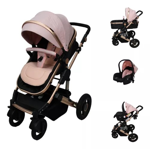 Carriola con Portabebe GALACTUS Orion Guby Rosa.