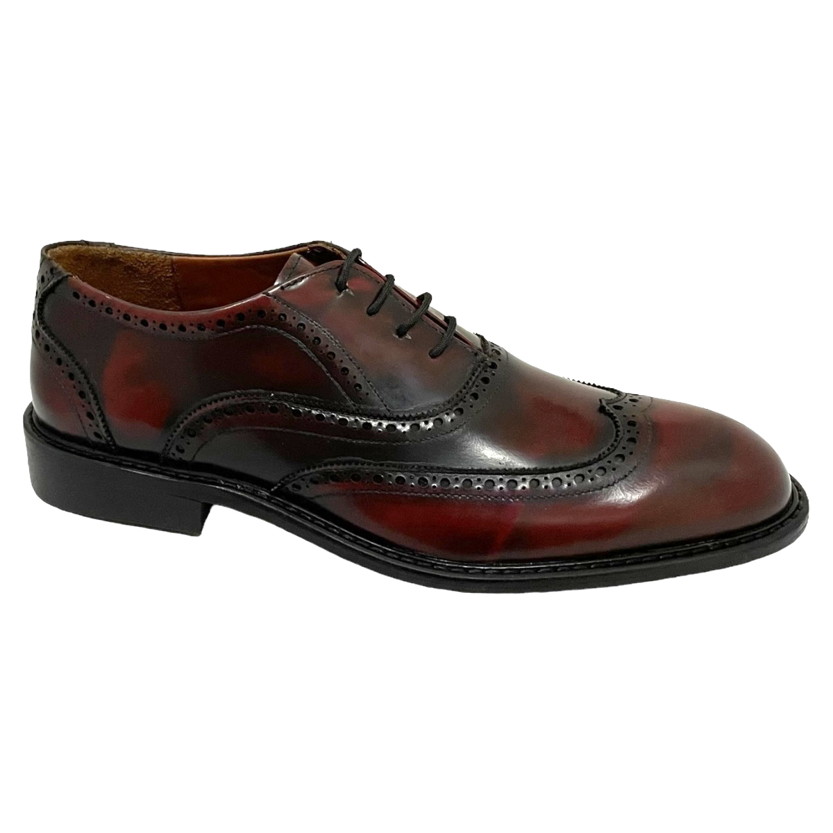 Zapatos De Vestir Bostoniano Hombre Vino Vogatti Piel Cómodo