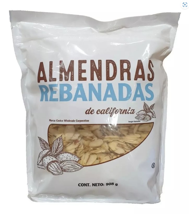 Almendras Naturales Rebanadas De California 908 G