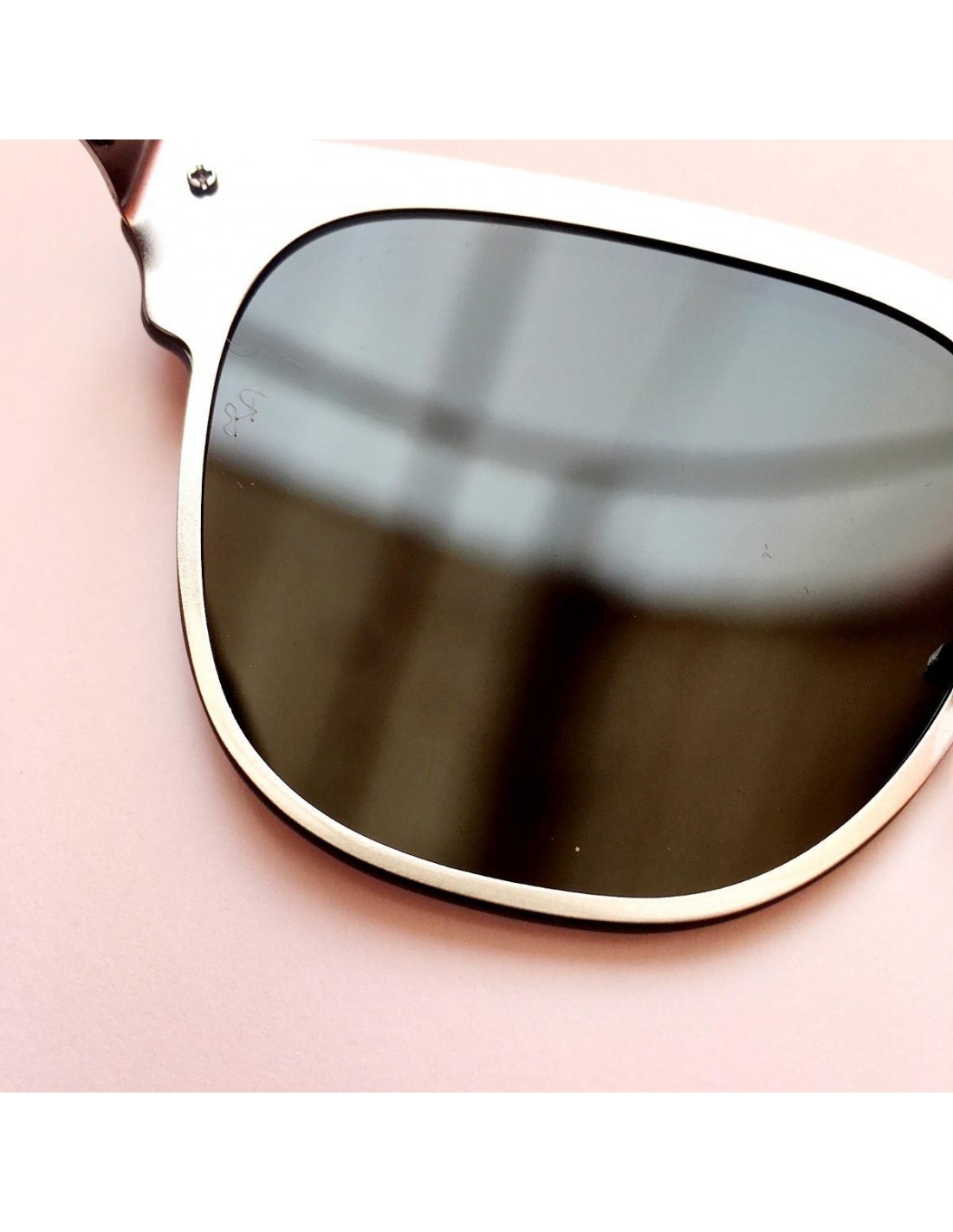 Lentes de sol Ray Ban Rb3576n 042/30 Clubmaster Blaze Plata Espejo Gris