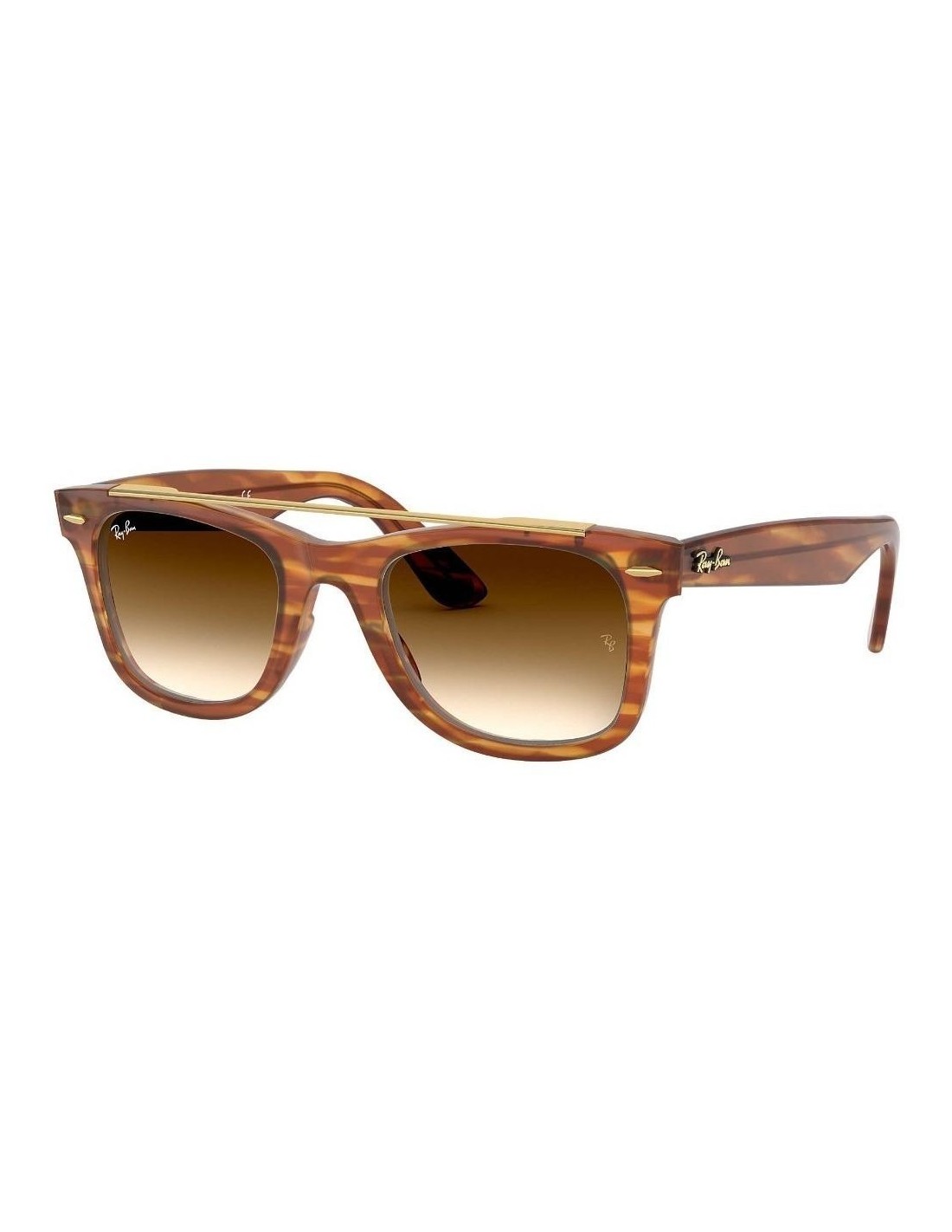 Lentes de sol Ray Ban Rb4540 641351 Wayfarer Double Bridge Carey Cafe Icon