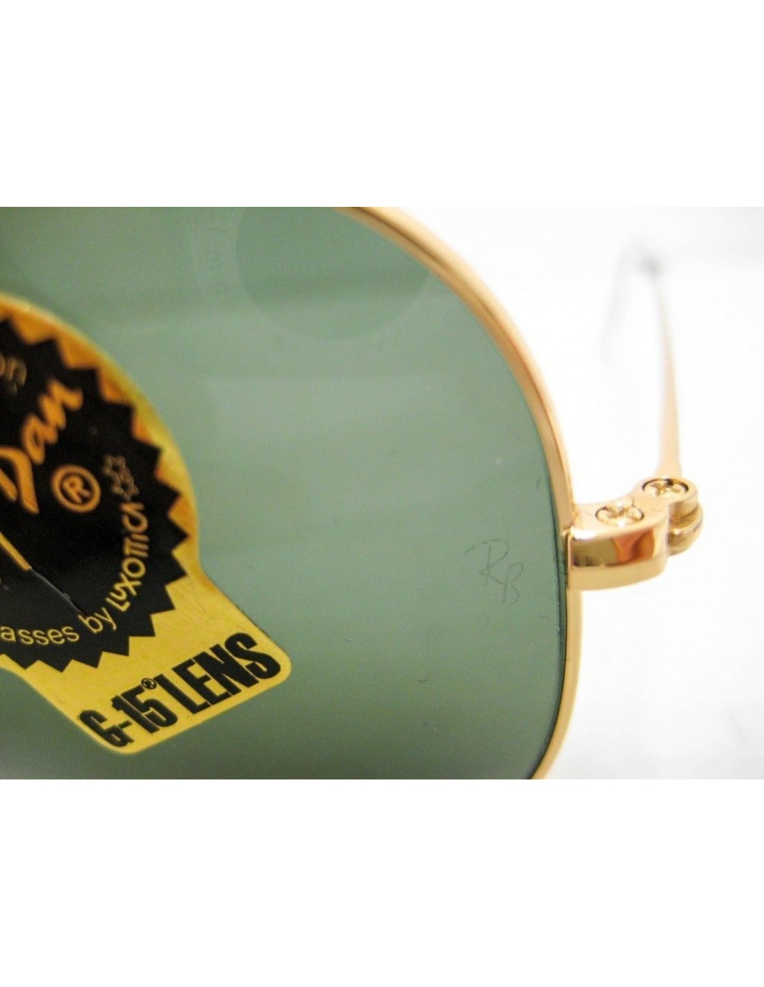 Lentes de sol Ray Ban Rb3025 L0205 Aviator Negro Dorado Gota Piloto G15