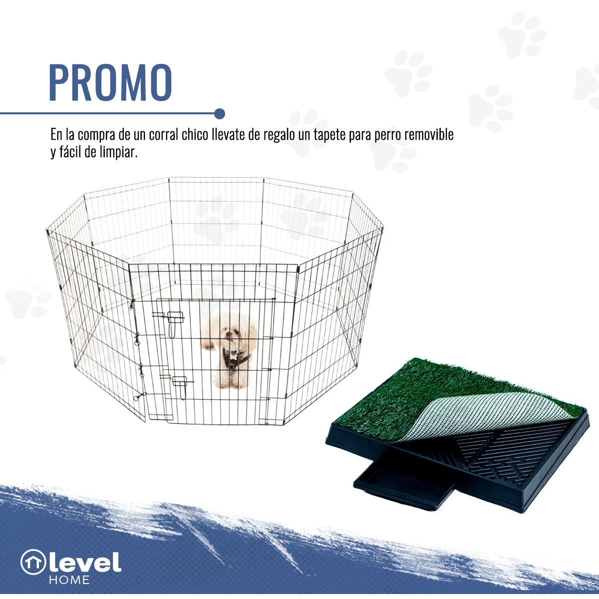 Valla Para Perros Expandible De 76cm De Alto Con Puerta Color Negro.