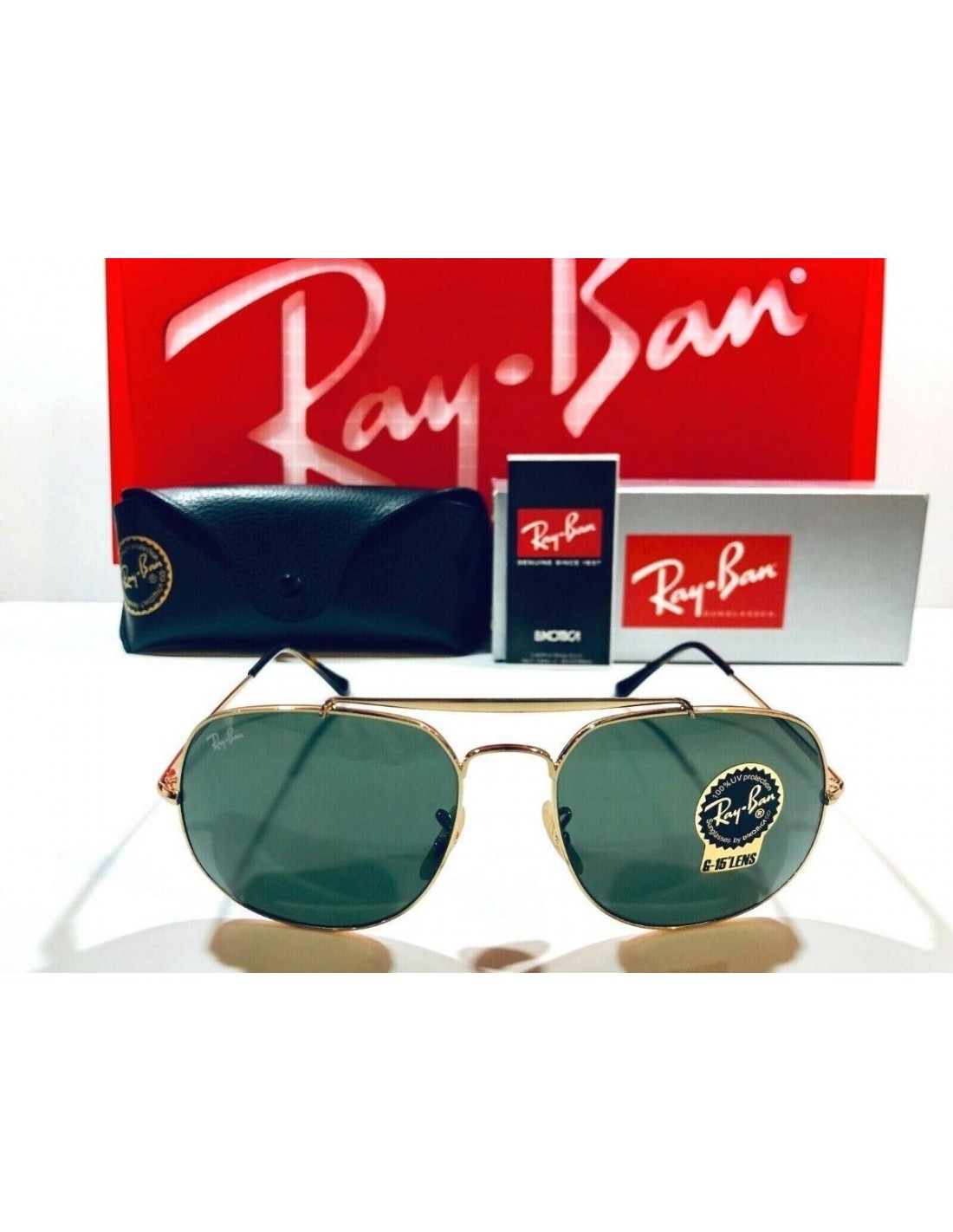 Lentes de sol Ray Ban Rb3561 001 The General G15 Dorado Clasico Icon