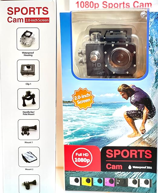 Cámara deportiva Go Pro HD 1080p Mini videocámaras Cámara de acción Video Full Hd Para Carro y Moto