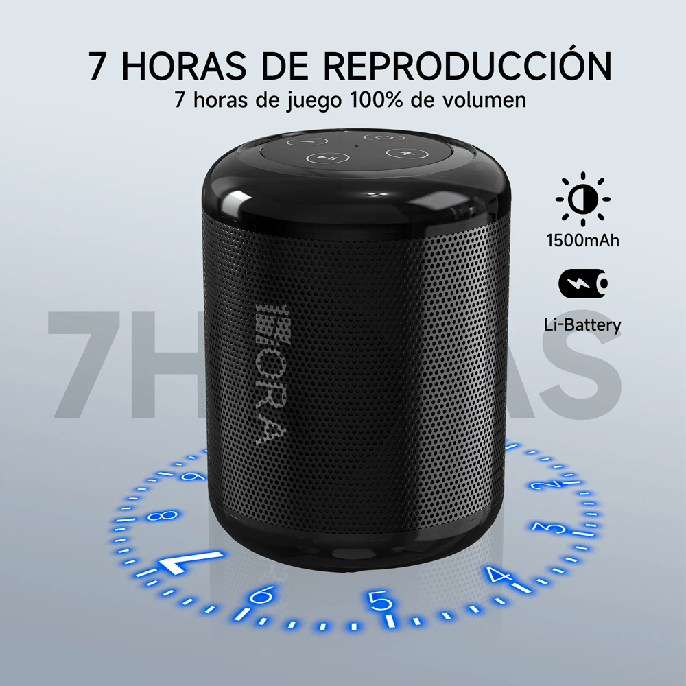 Bocina Portátil Bluetooth 1 Hora Calidad De Sonido Mini Corneta 7 Horas de Duración.