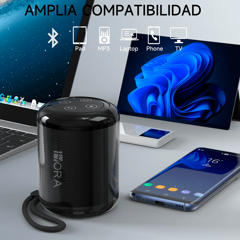 Bocina Portátil Bluetooth 1 Hora Calidad De Sonido Mini Corneta 7 Horas de Duración.