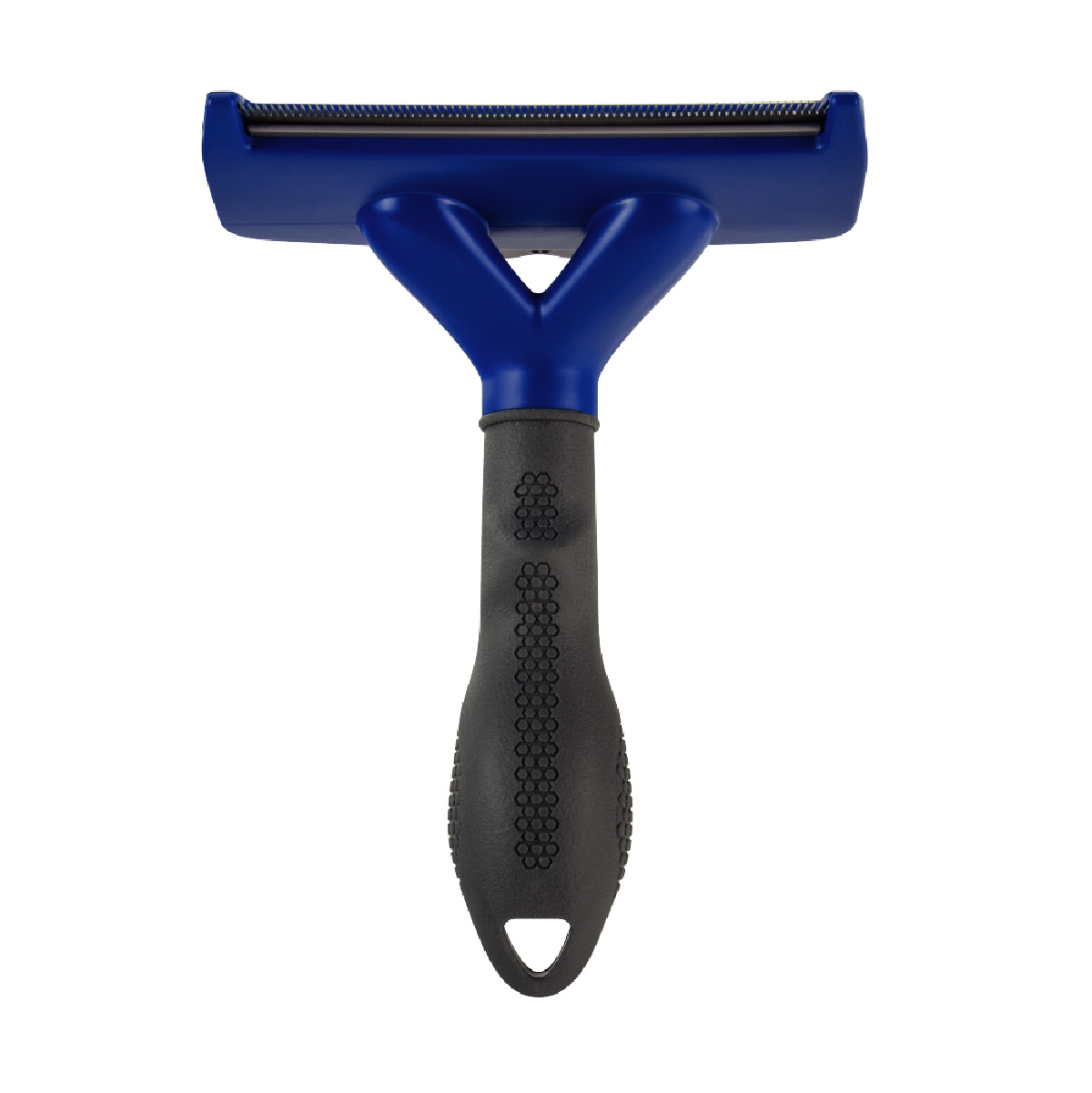 Cepillo deslanador Furminator de pelo largo para perro grande. Color azul