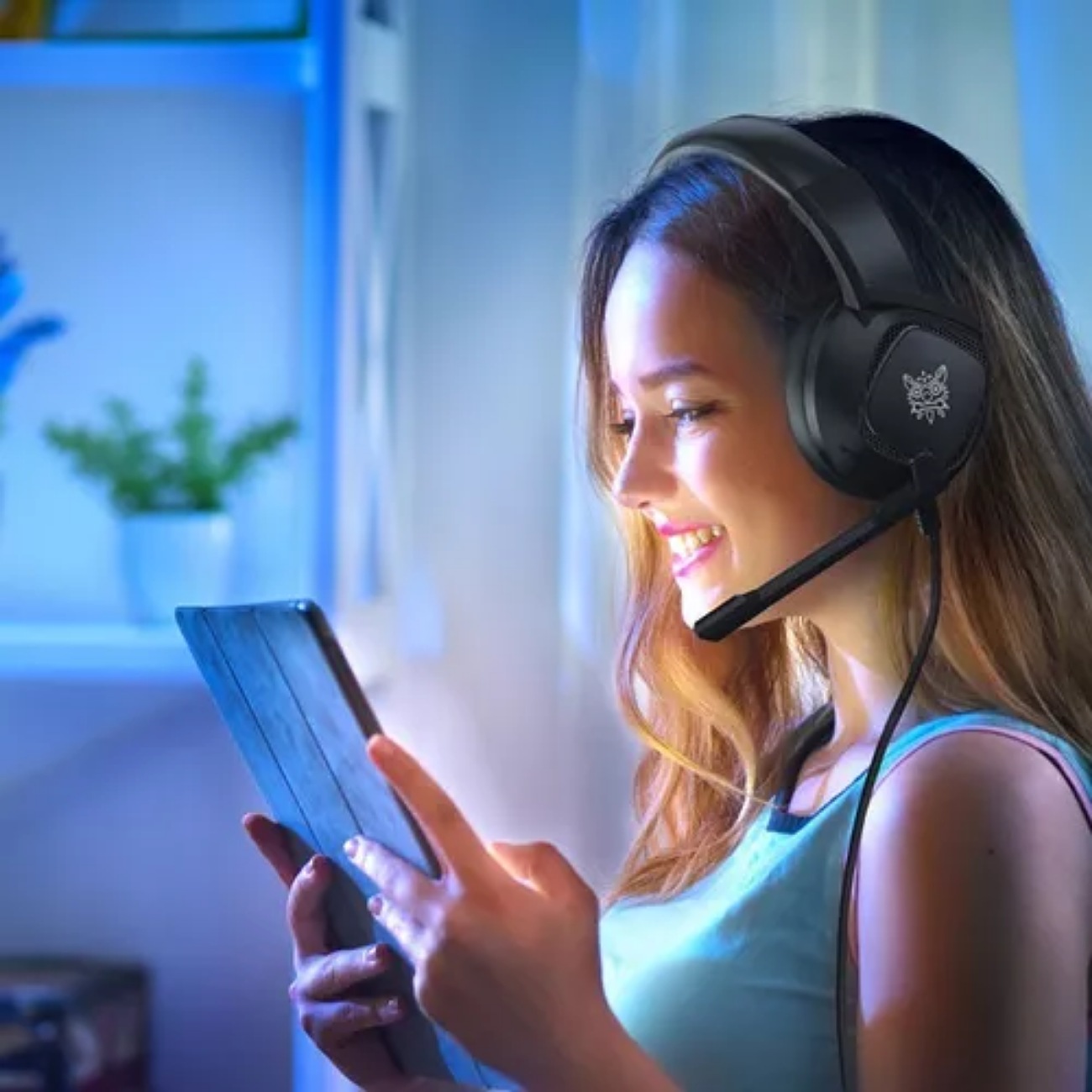 Audífonos Gamer Onikuma K19 Con micrófono Luz Rgb Led Para Xbox Ps4 Pc