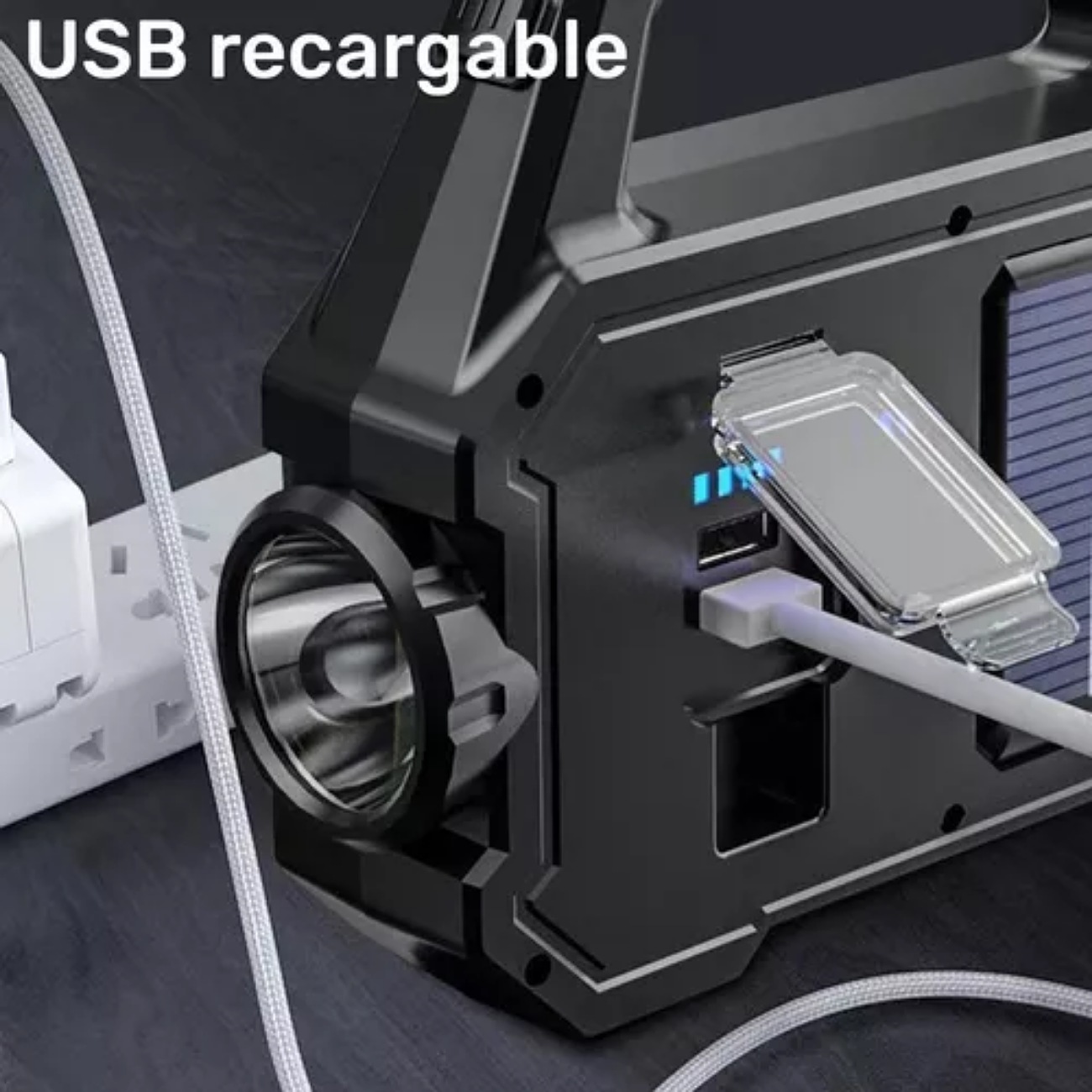 Lámpara Recargable De Trabajo Tipo Led De Mano P/campamento