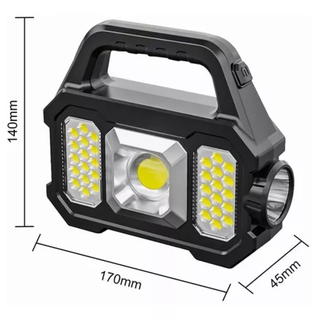 Lámpara Recargable De Trabajo Tipo Led De Mano P/campamento