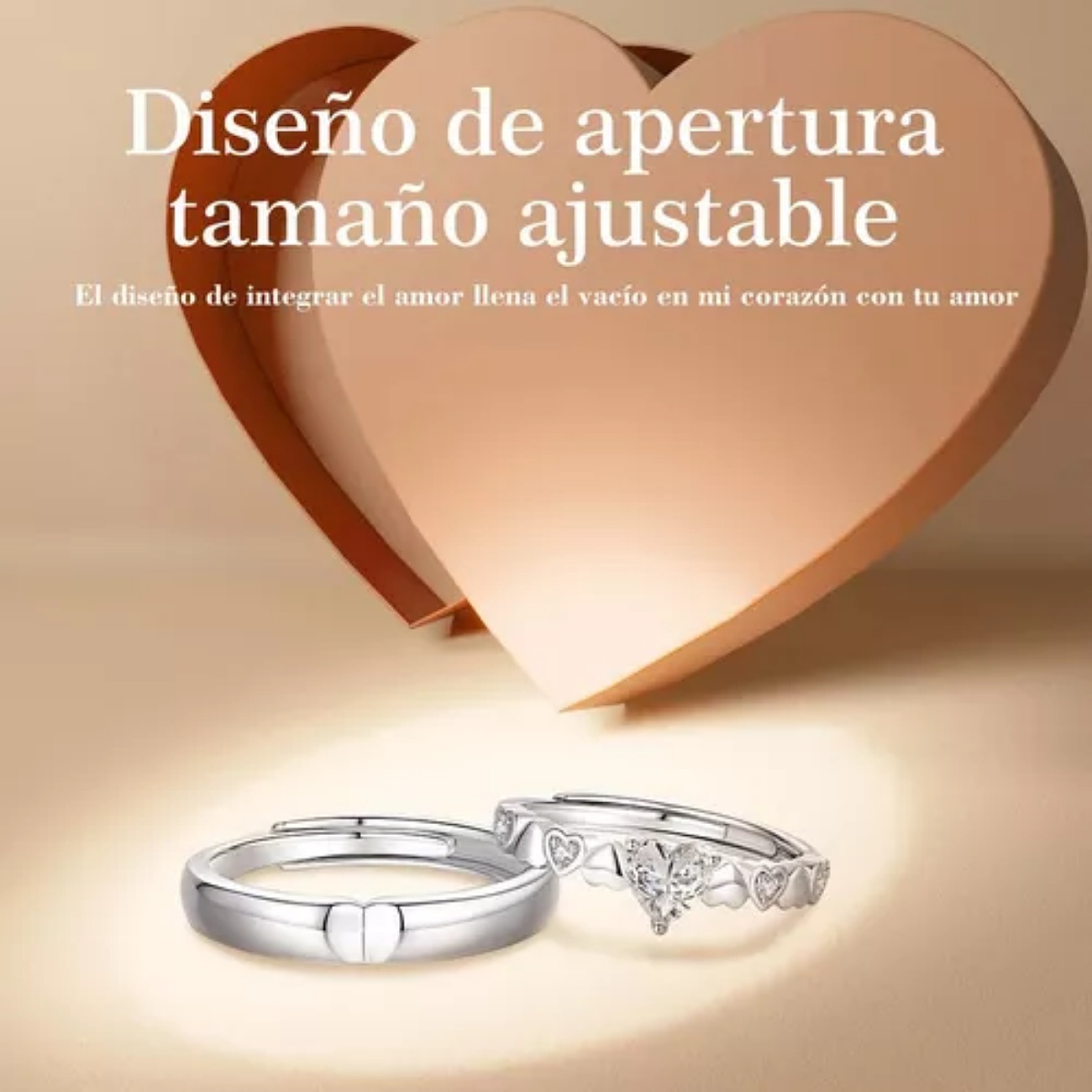 2 Anillos Promesa Plata Fina 925 Moderno Parejas Compromiso