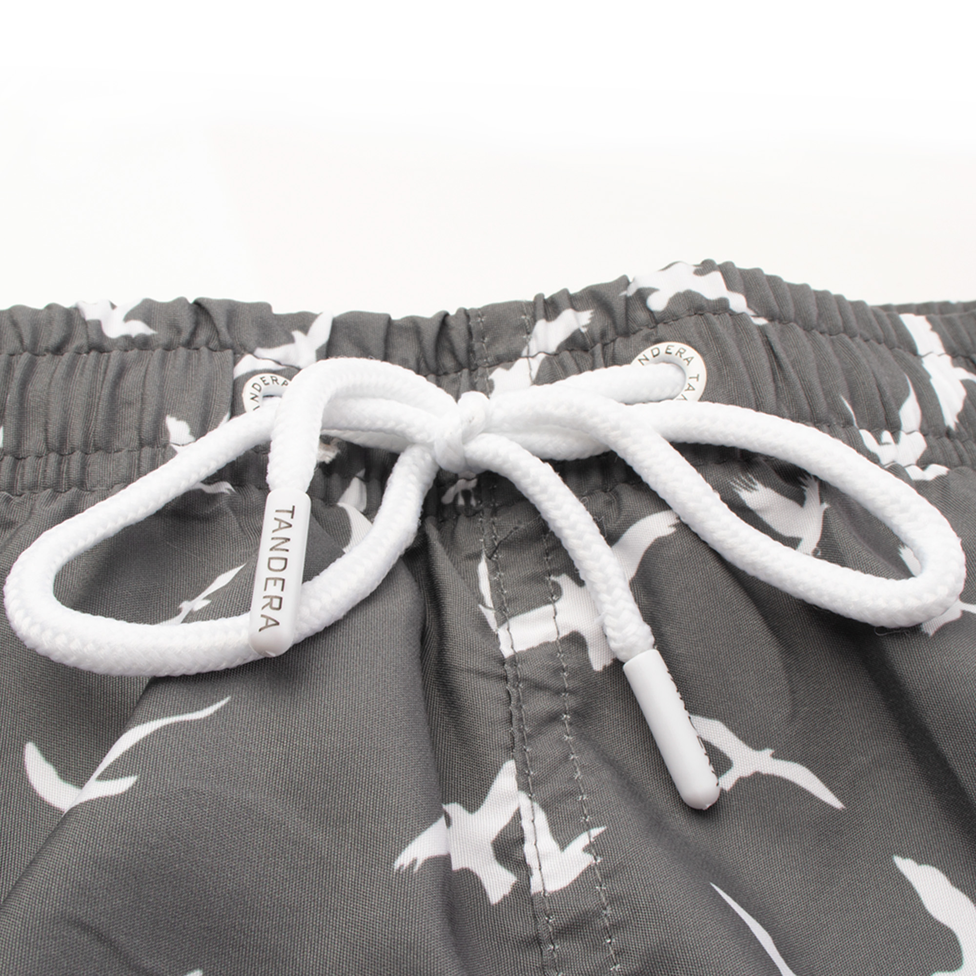 Traje de baño short hombre secado rápido aves gris