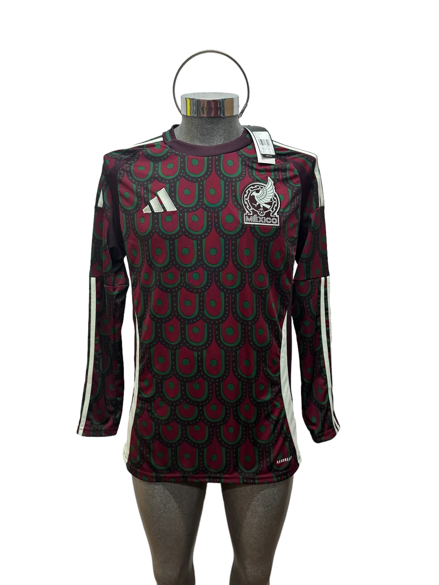 Jersey Original Adidas Selección Mexicana local manga larga 2024 IP6381.