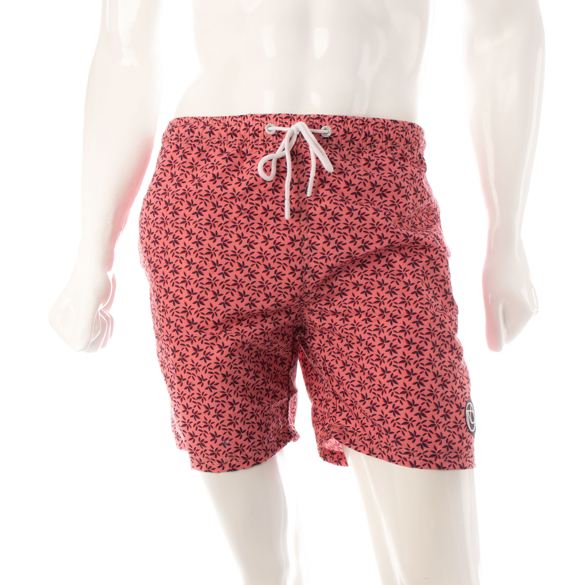 Traje de baño short hombre secado rápido flores rosa
