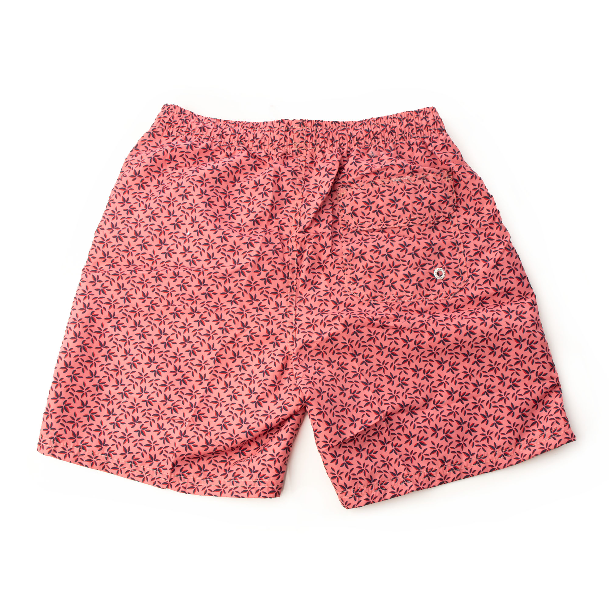 Traje de baño short hombre secado rápido flores rosa