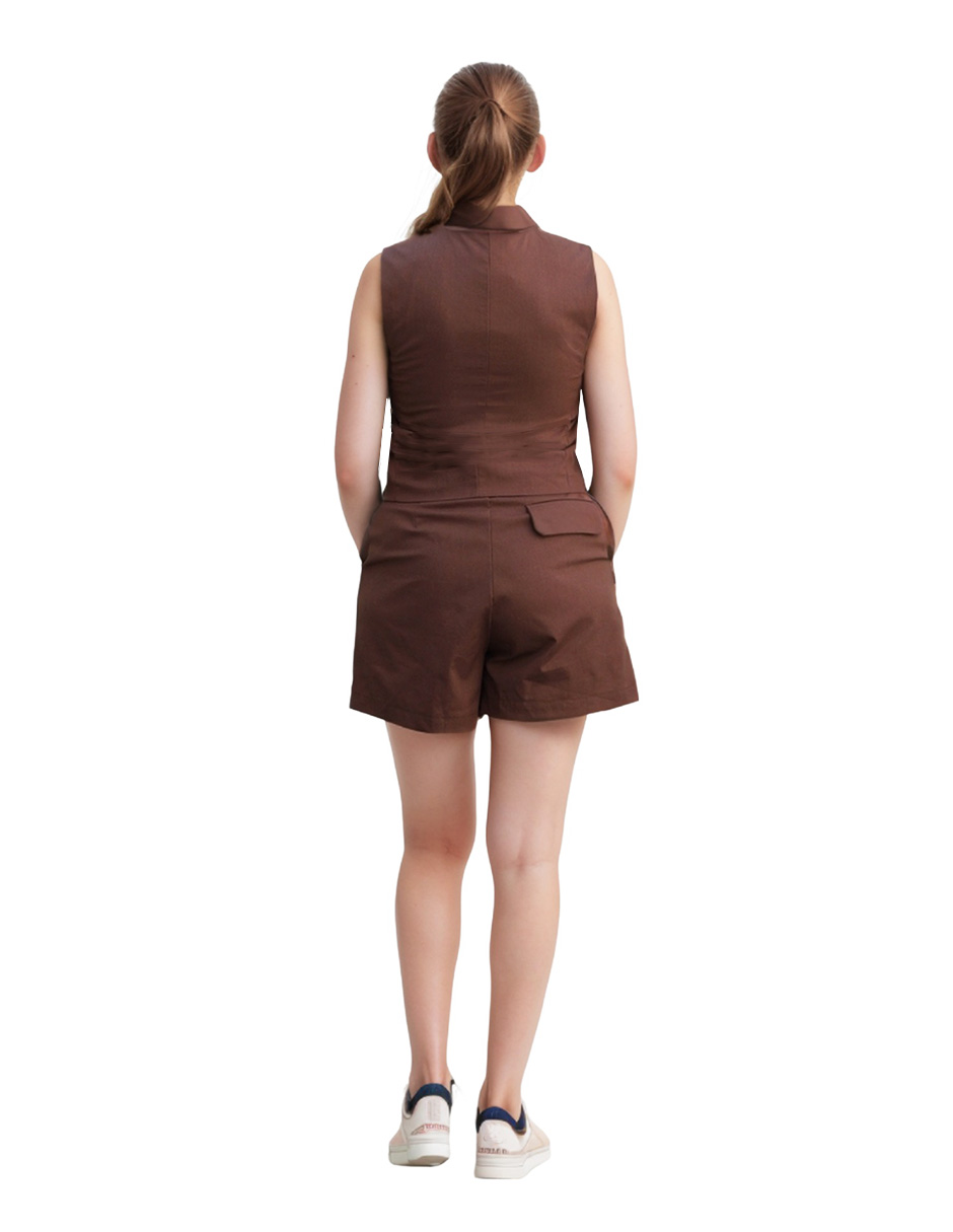 Conjunto casual short y chaleco Bomy para mujer 