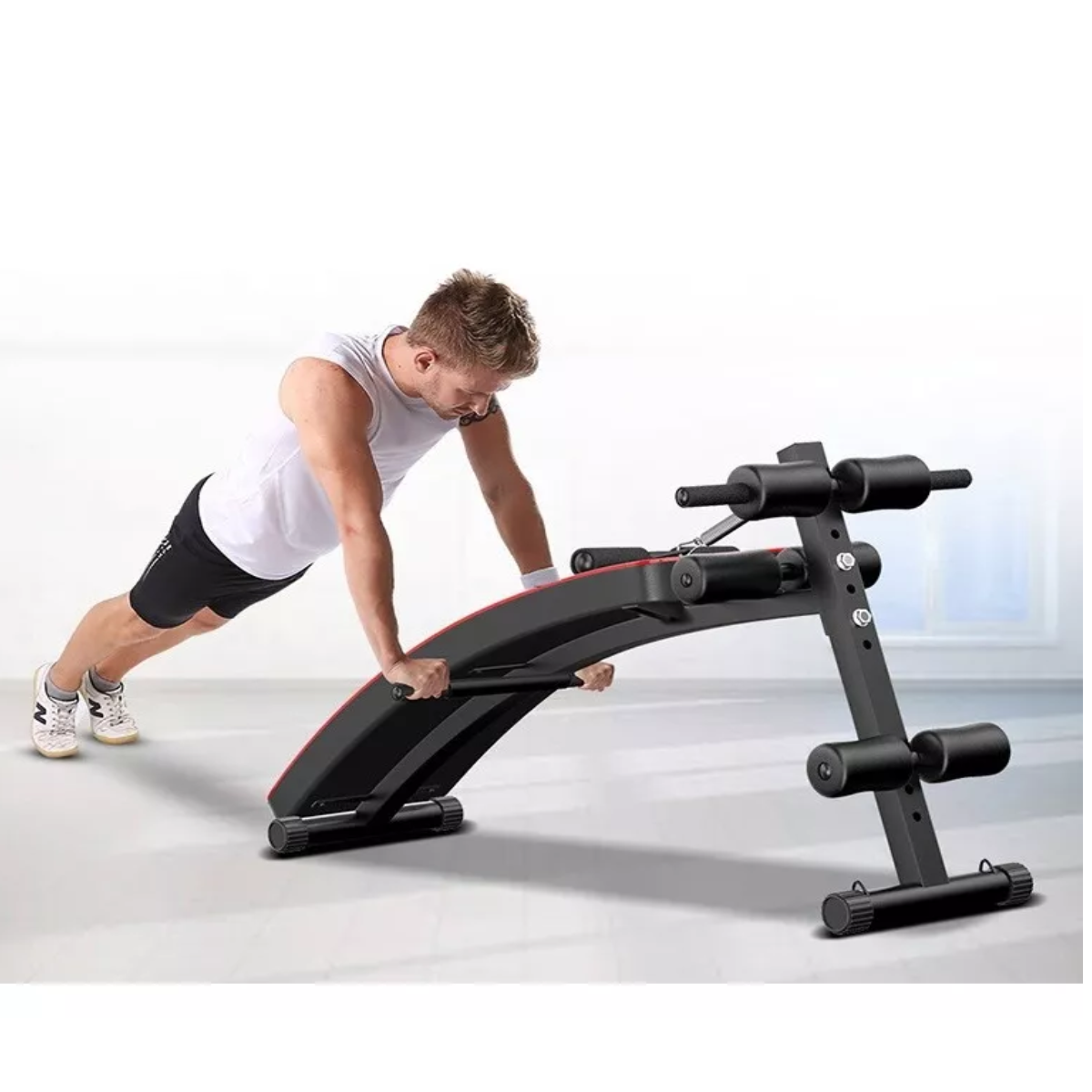 Banco Para Abdominales Plegable Multifuncional De Ejercicio