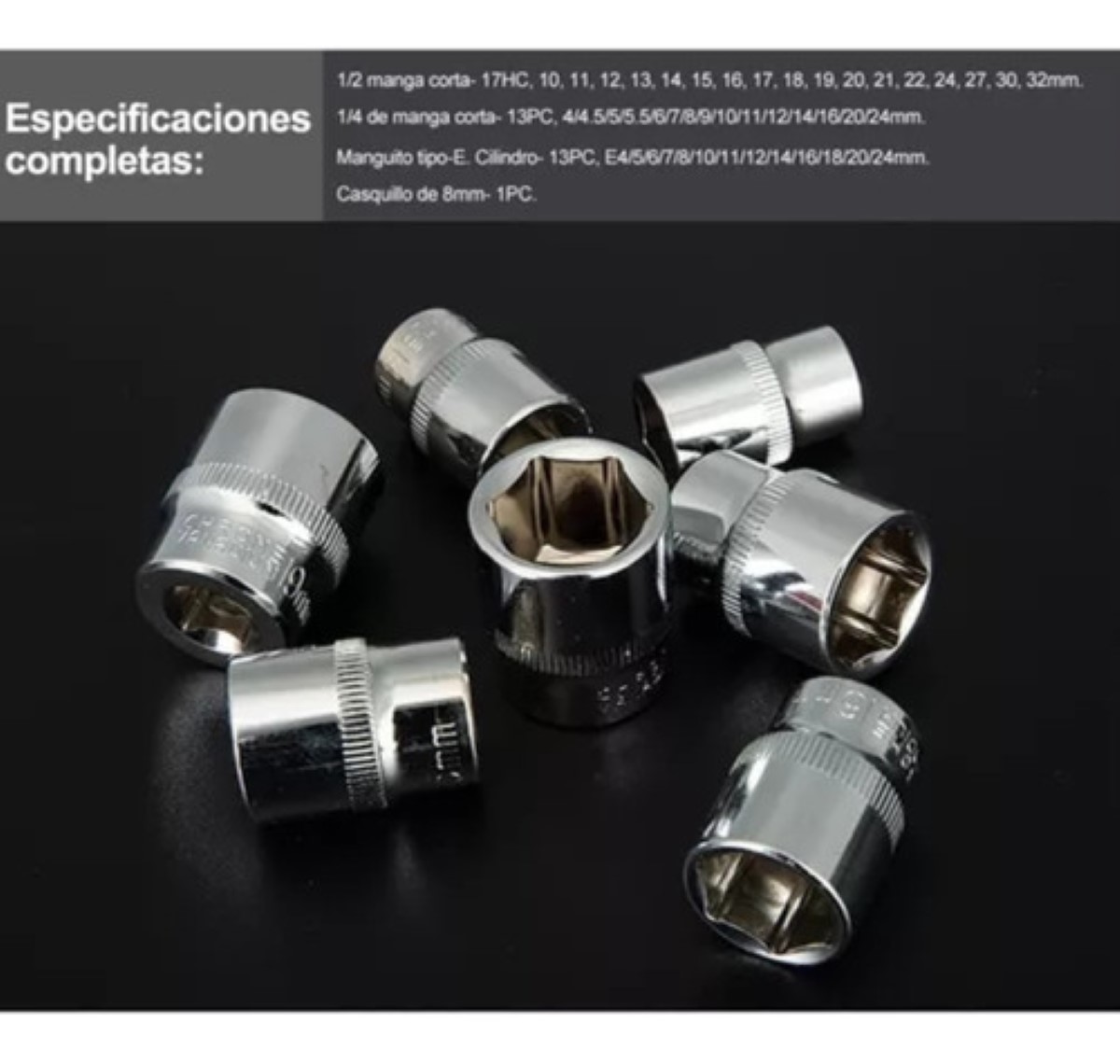 "108 Pz Juego De Dados Herramientas Llaves Autocle Estuche naranja "