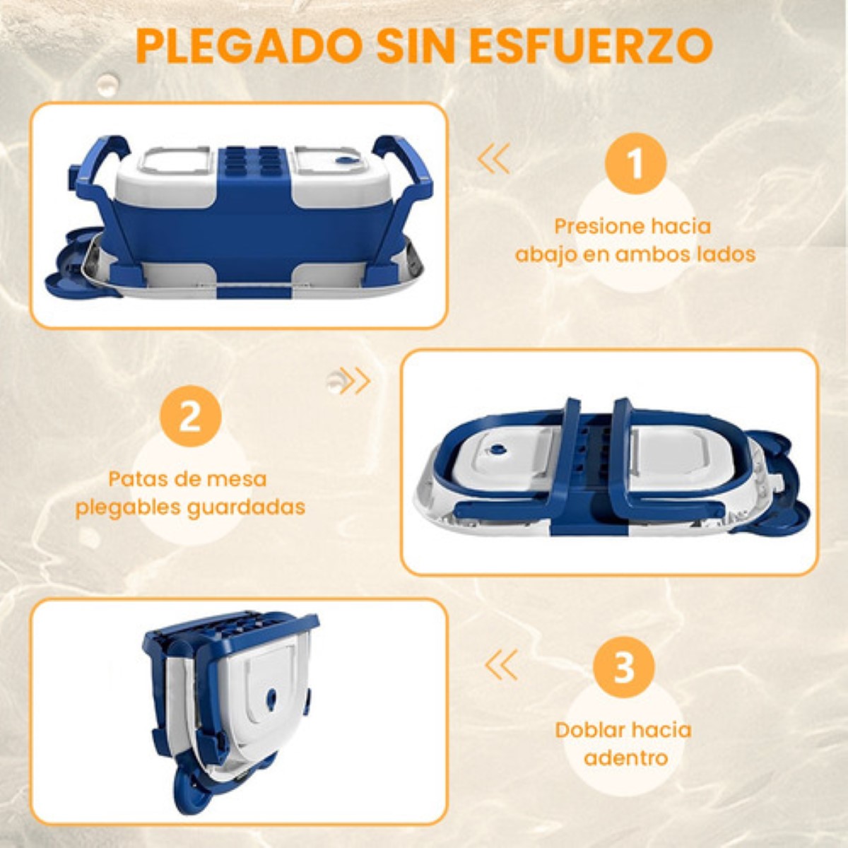 Bañera Bebés Plegable Tina De Baño Con Cojín  Azul.