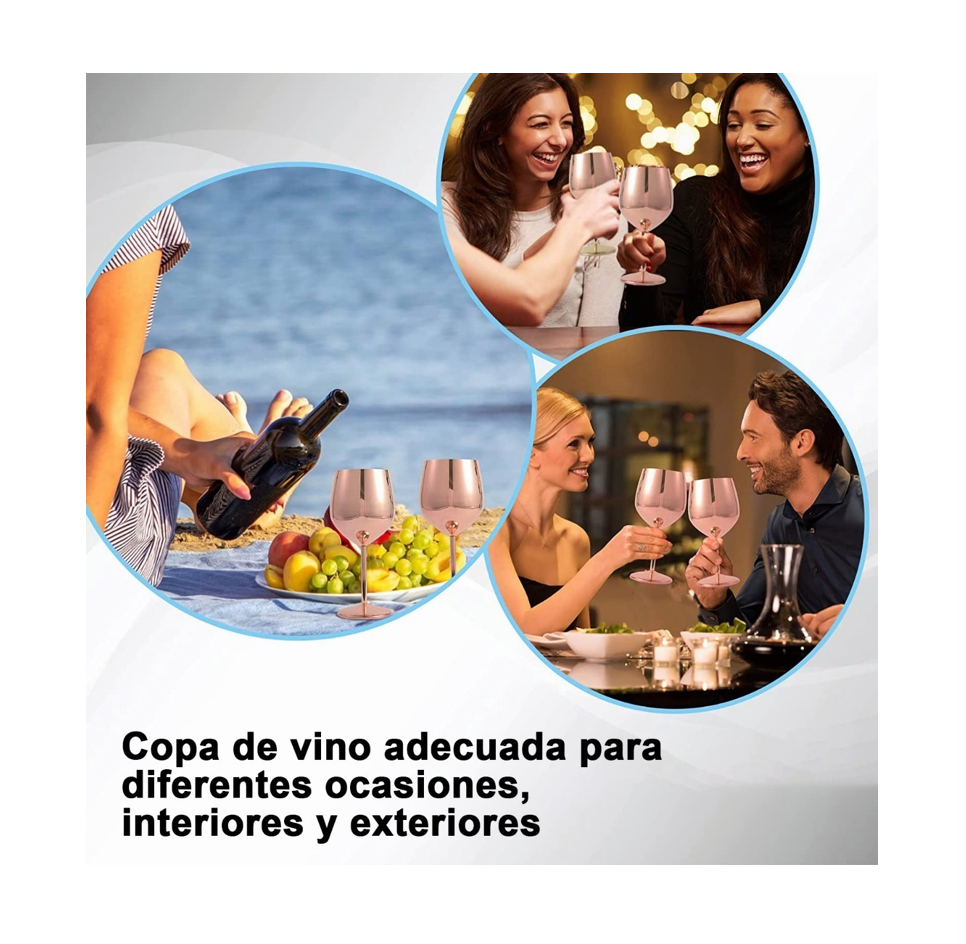 Copas De Vino Metal De Acero Inoxidable.