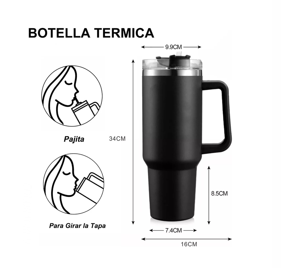 Vaso Térmico Portátil De Acero Inoxidable 40oz lila.