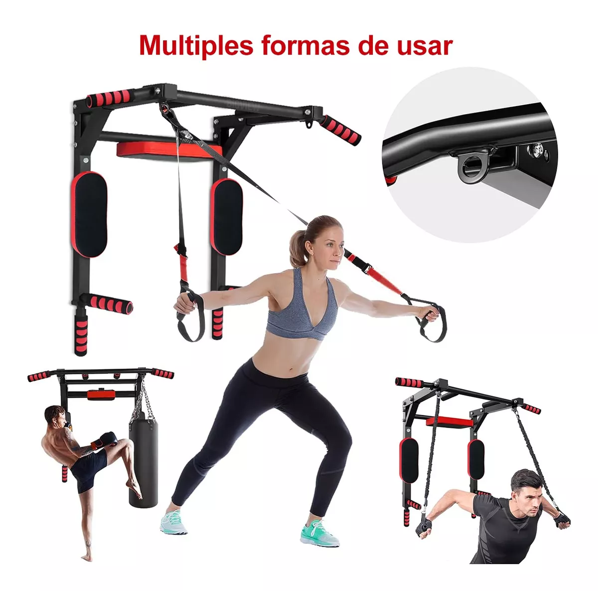 Barra Multifuncional 8en1 Dominadas Gym Calistenia Ejercicio