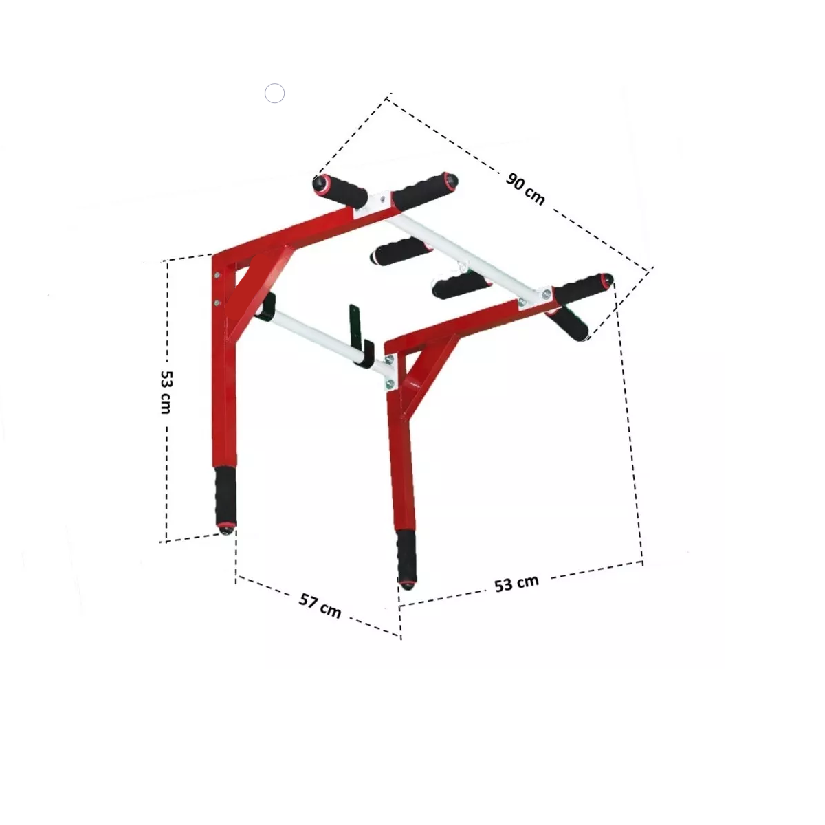 Barra Multifuncional Calistenia Dominadas Negro Con Naranja