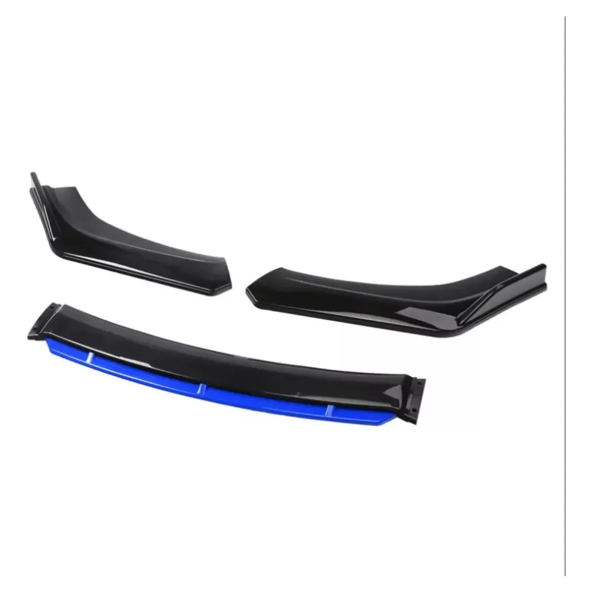 Lip Delantero Universal 4 Piezas Desarmabl Importado Spoiler Negro/Azul