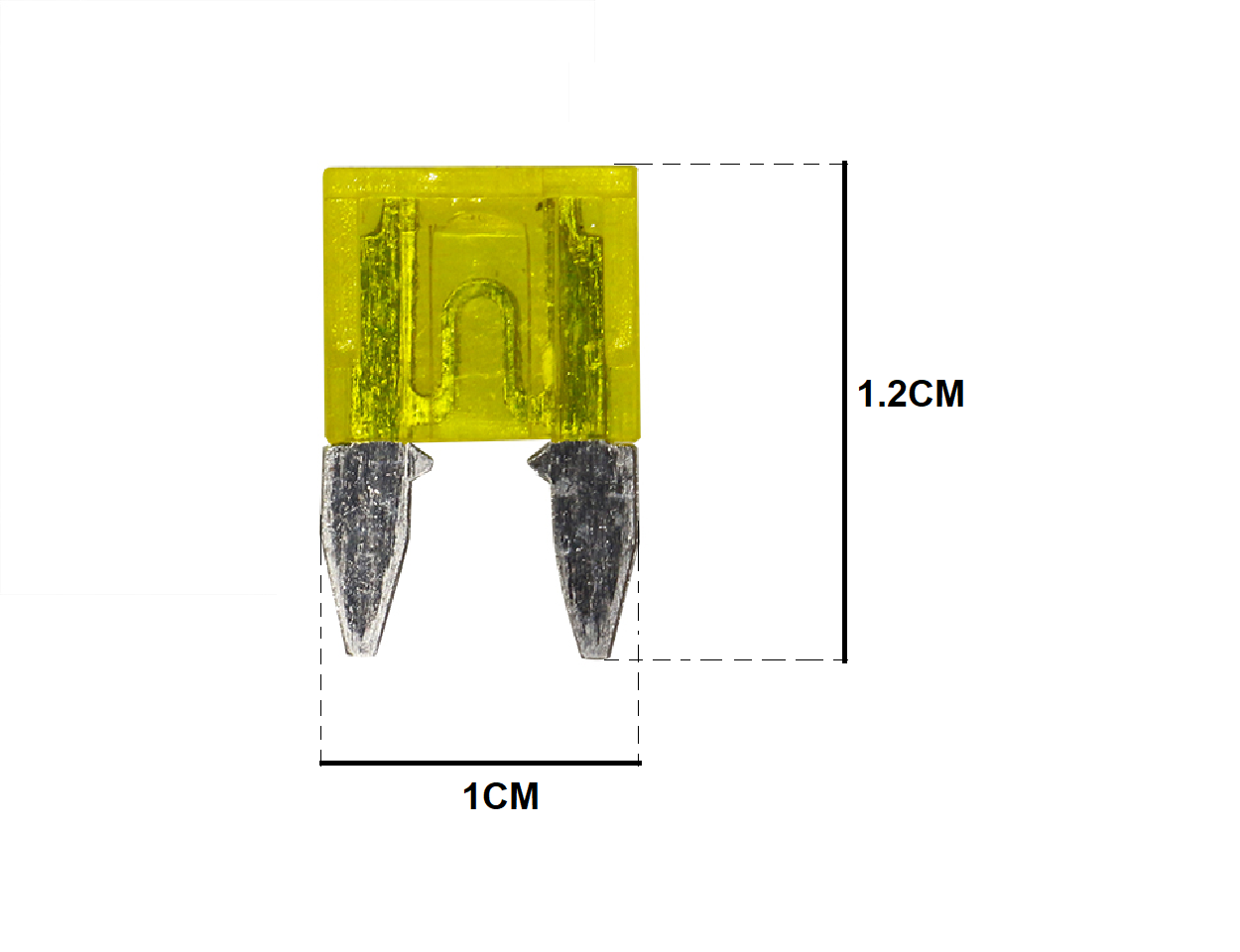 Caja De Fusibles Automotriz Mini 20 Amperes Amarillo