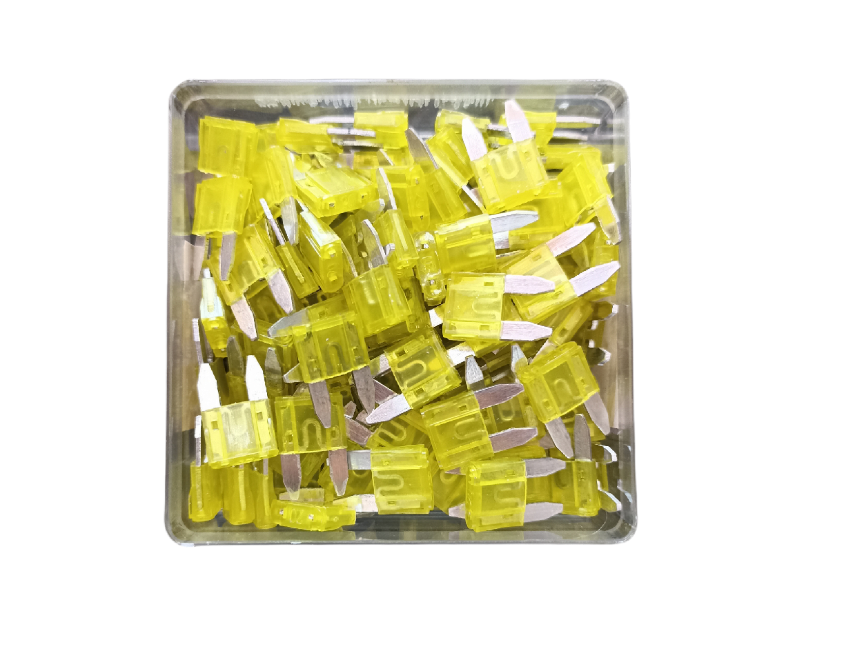Caja De Fusibles Automotriz Mini 20 Amperes Amarillo