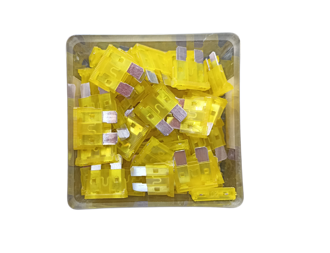 Caja De Fusibles Automotriz Mediano 20 Amperes Amarillo