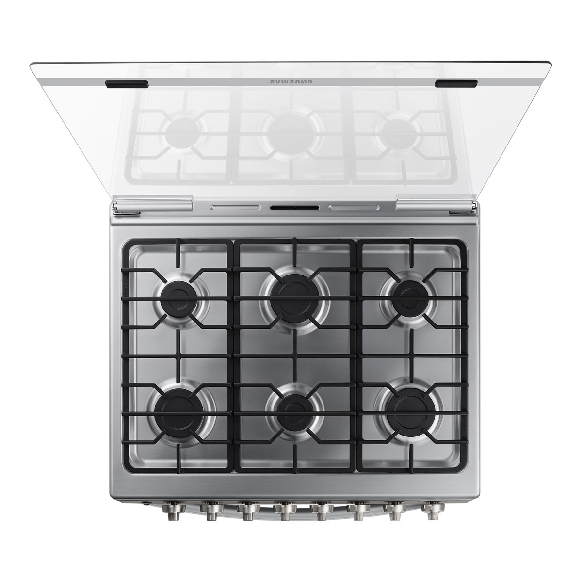 Estufa Samsung NX52T5411MS/AX 30" 6 Quemadores C/Capelo, Comal Silver ALBY ENTREGA SÓLO VÁLIDA EN LA CIUDAD DE MÉXICO Y ZONA METROPOLITANA