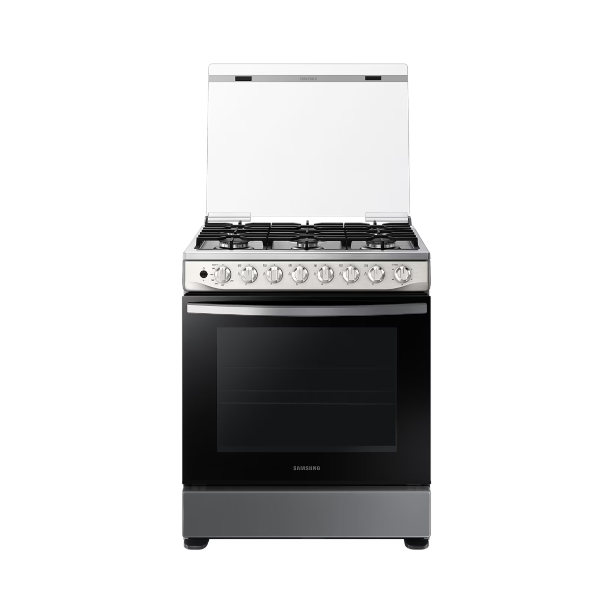 Estufa Samsung NX52T5411MS/AX 30" 6 Quemadores C/Capelo, Comal Silver ALBY ENTREGA SÓLO VÁLIDA EN LA CIUDAD DE MÉXICO Y ZONA METROPOLITANA