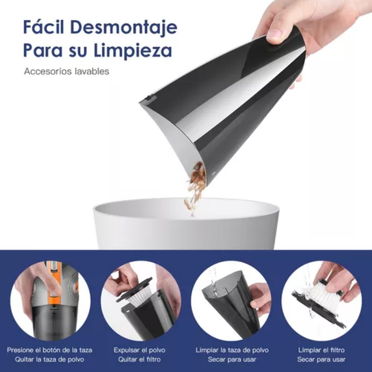 Aspiradora De Mano De De Para Auto Portátil Dos En Uno