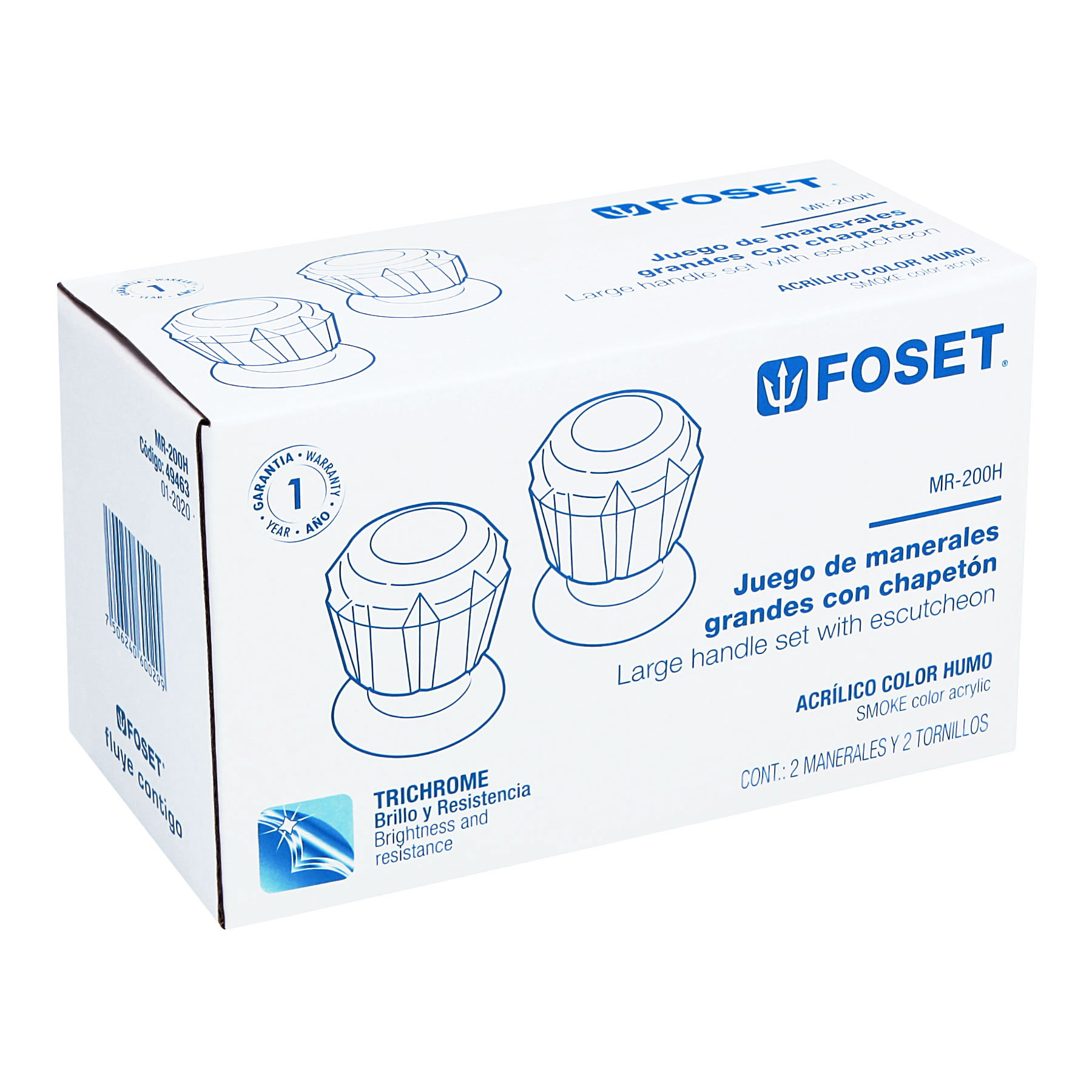 JUEGO DE 2 MANERALES HUMO PARA REGADERA NEGRO LLAVES FOSET LLAVES PARA REGADERA