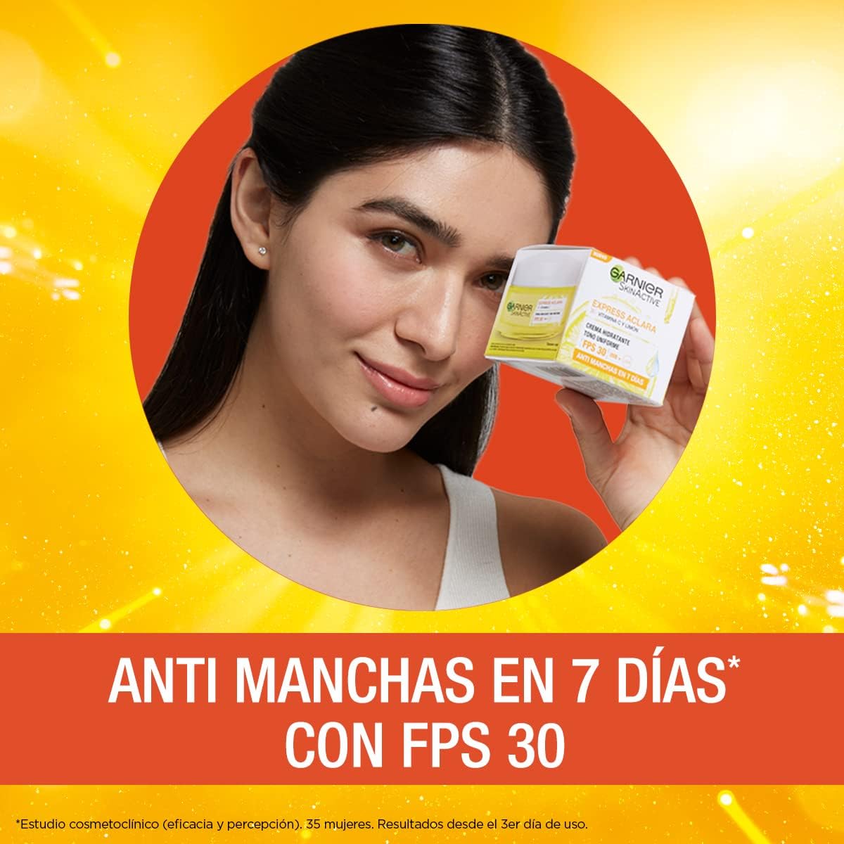 Reductor de Manchas Garnier SkinActive, Express Aclara, Crema y Sérum Facial, Vitamina C, 2 piezas