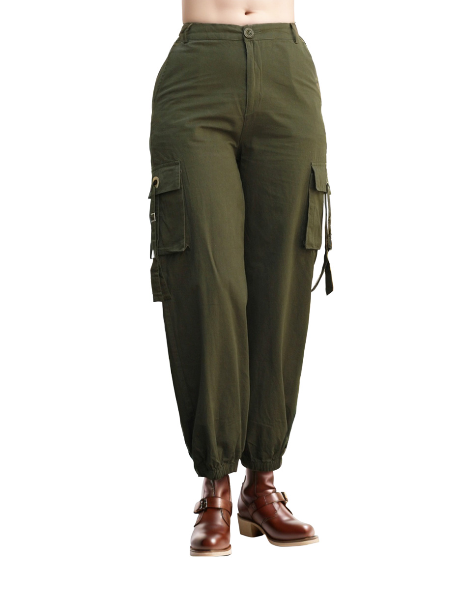 Pantalón jogger cargo Bomy straight para mujer